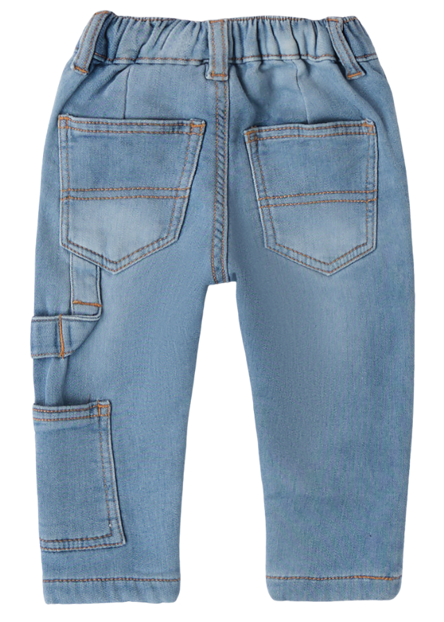 Pantaloni Lungi Denim Albastru Deschis cu Desene 4.A498.00 col 7310 iDO