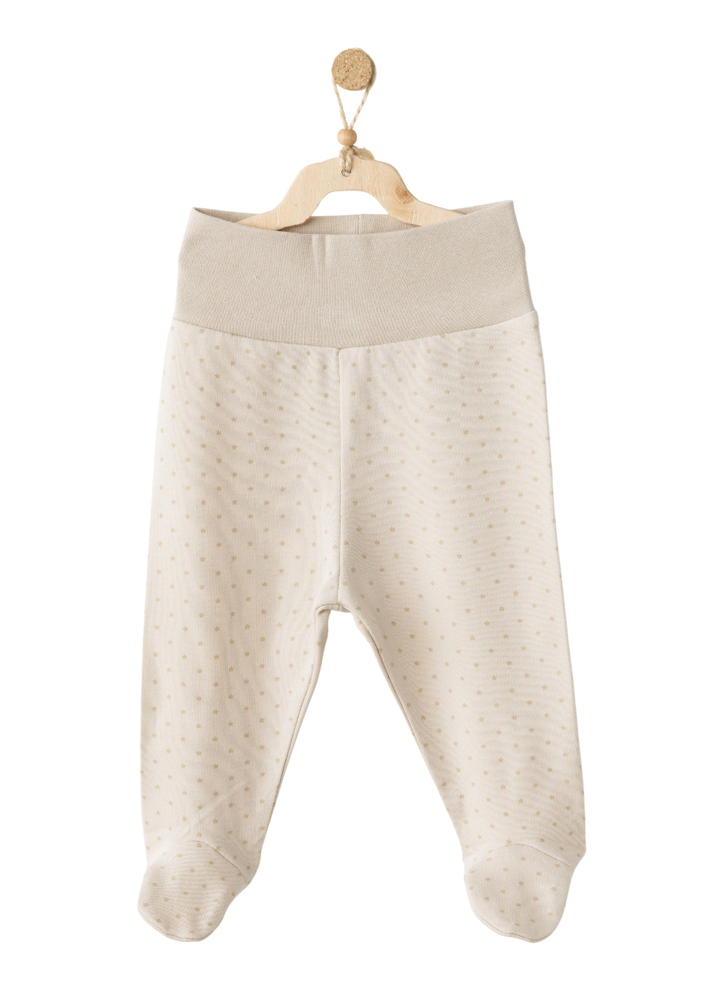 Set 3 Piese Bluza Roz cu Guler Broderie Bumbac Pantaloni Lungi Bej cu Picouri si Fes AC26044 Andywaw