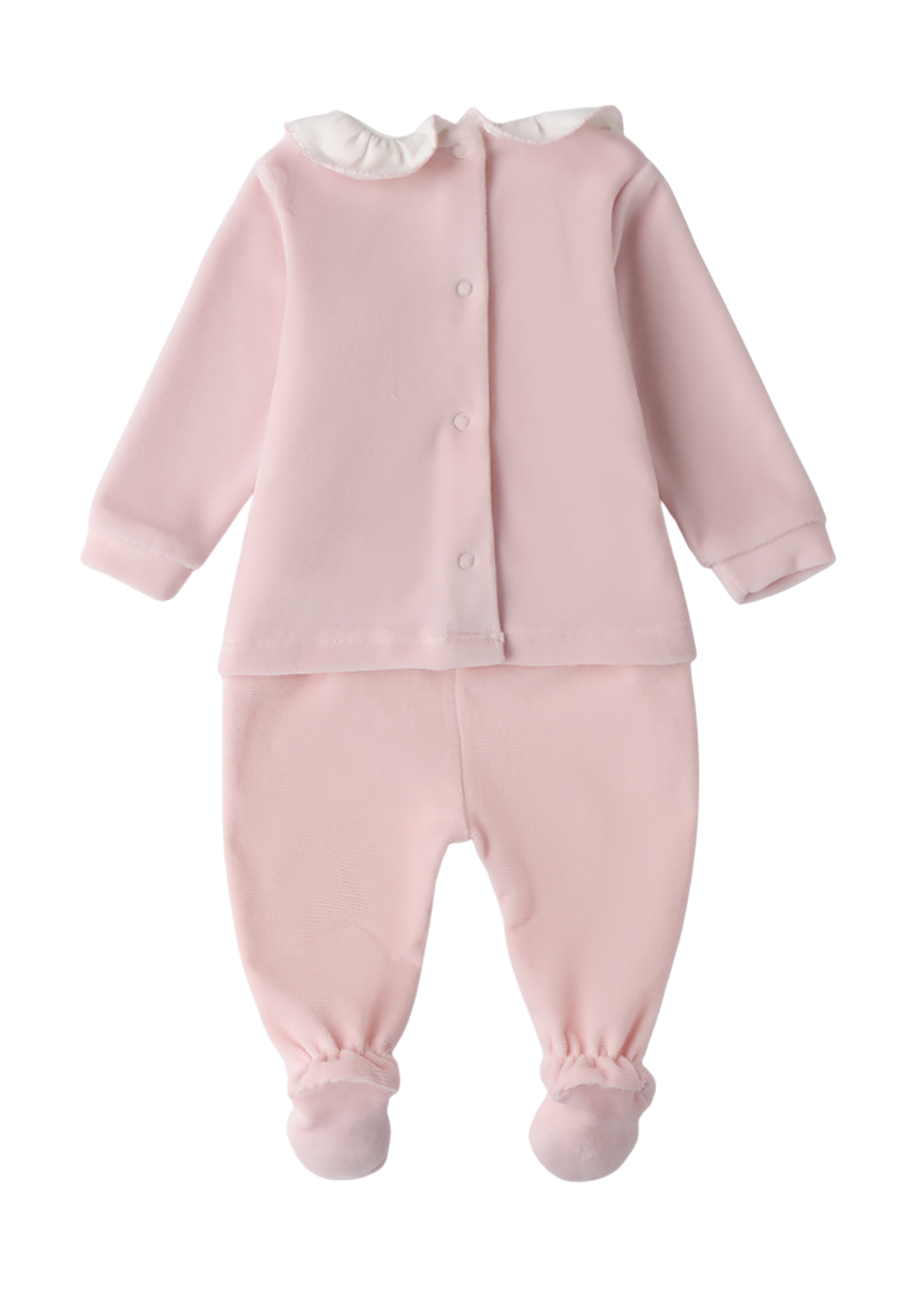 Set 2 Piese Velur Roz Bluza si Pantaloni cu Picior 4.F193/00 iDO