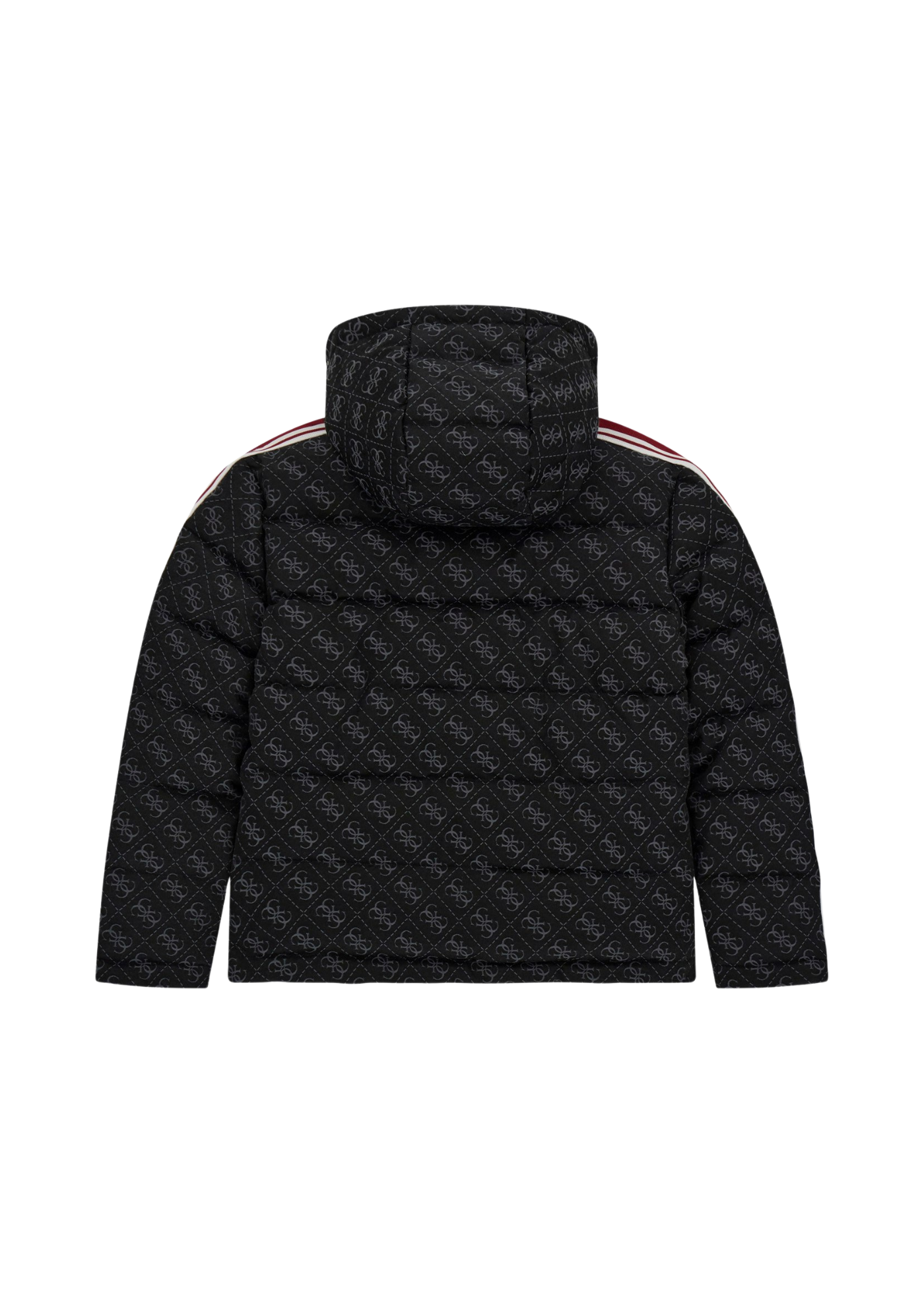 Geaca Neagra din Fas Matlasata cu Imprimeu Monograme L5BL19 WFIQ2 FJ9Y Guess