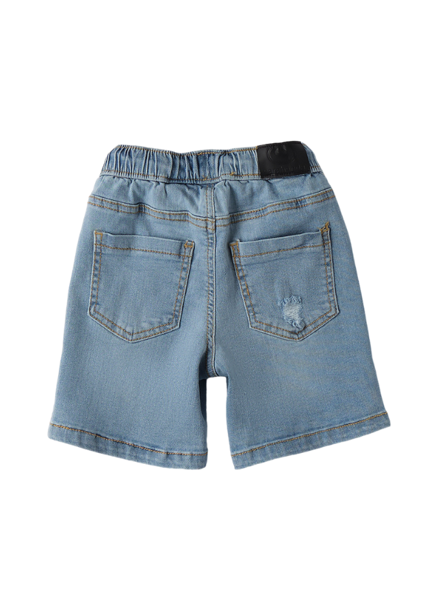 Pantaloni Denim Scurti Albastru Deschis cu Petice 0.B153/00 Sarabanda