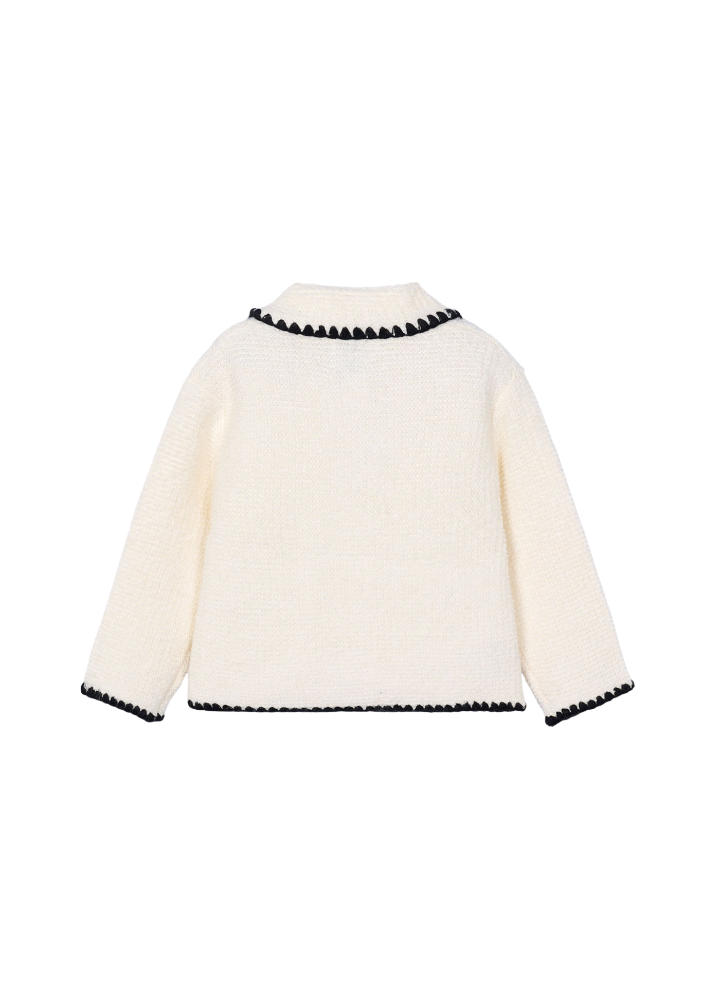 Jacheta Tricot Bucle Crem cu Negru 4436  Mayoral