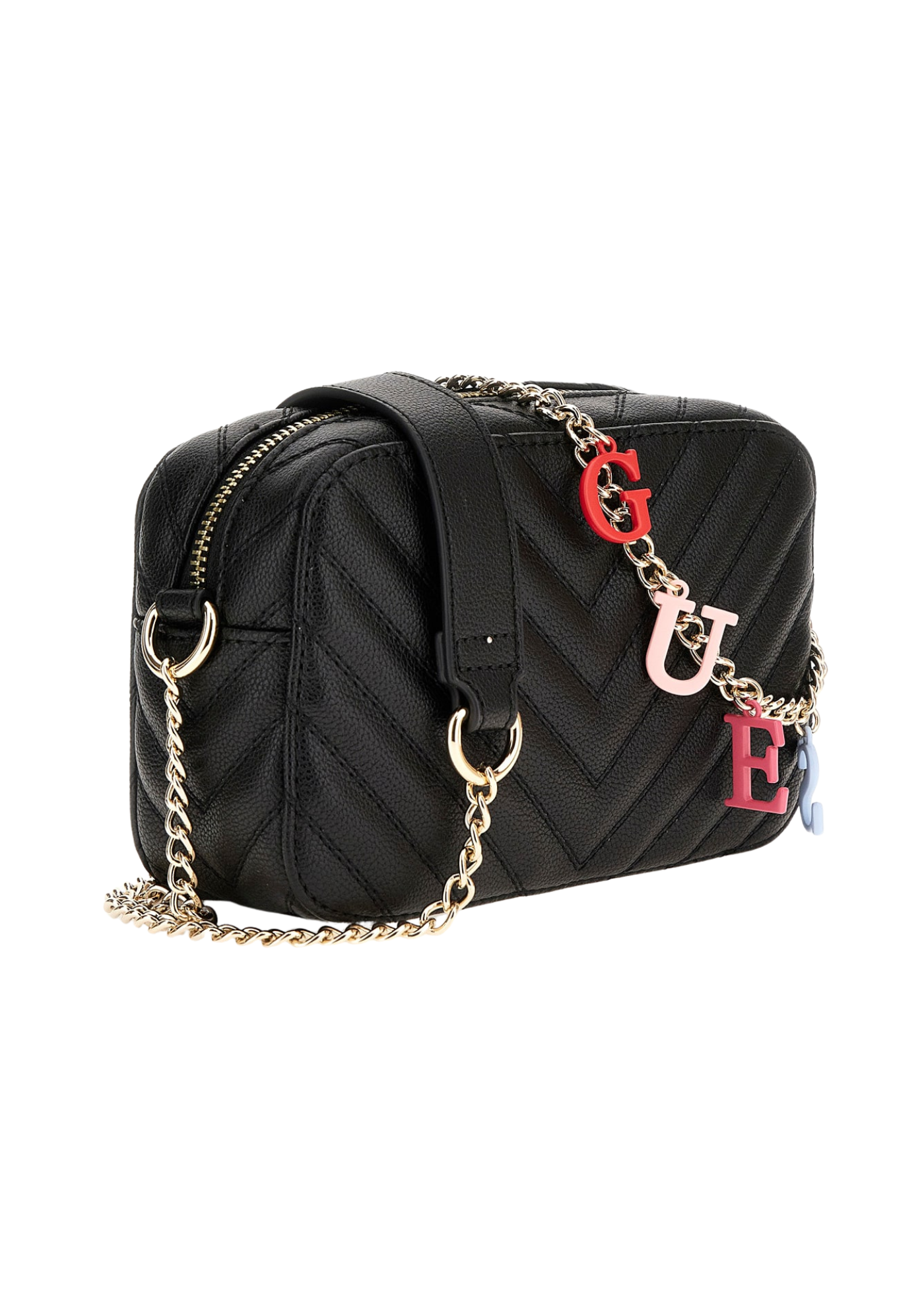 Geanta Neagra Dreptunghiulara cu Lant J4GZ23 WFZL0 JBLK Guess