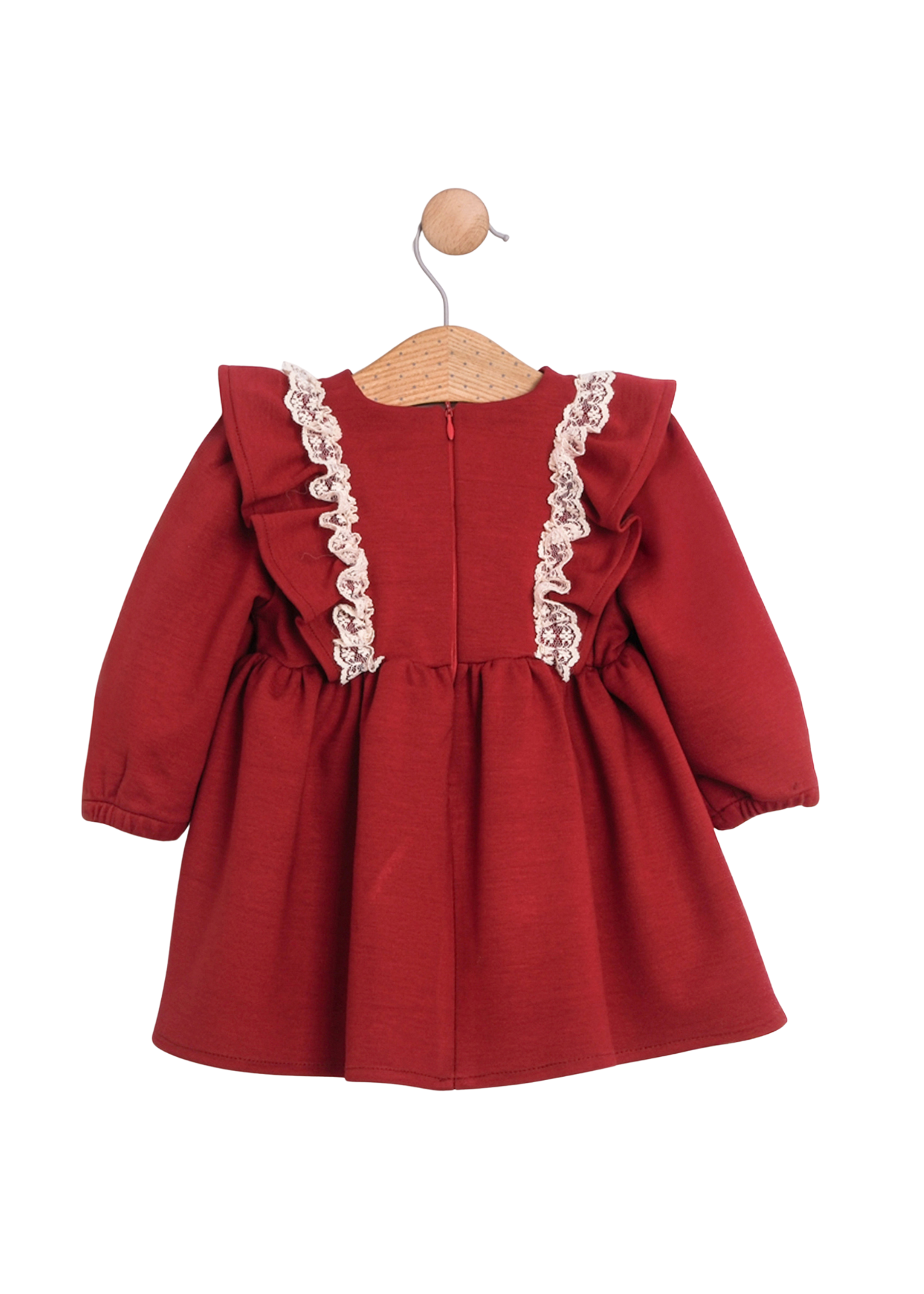 Rochie Stofa Rosie cu Maneca Lunga si Geanta Ursulet 3737 Mino Baby