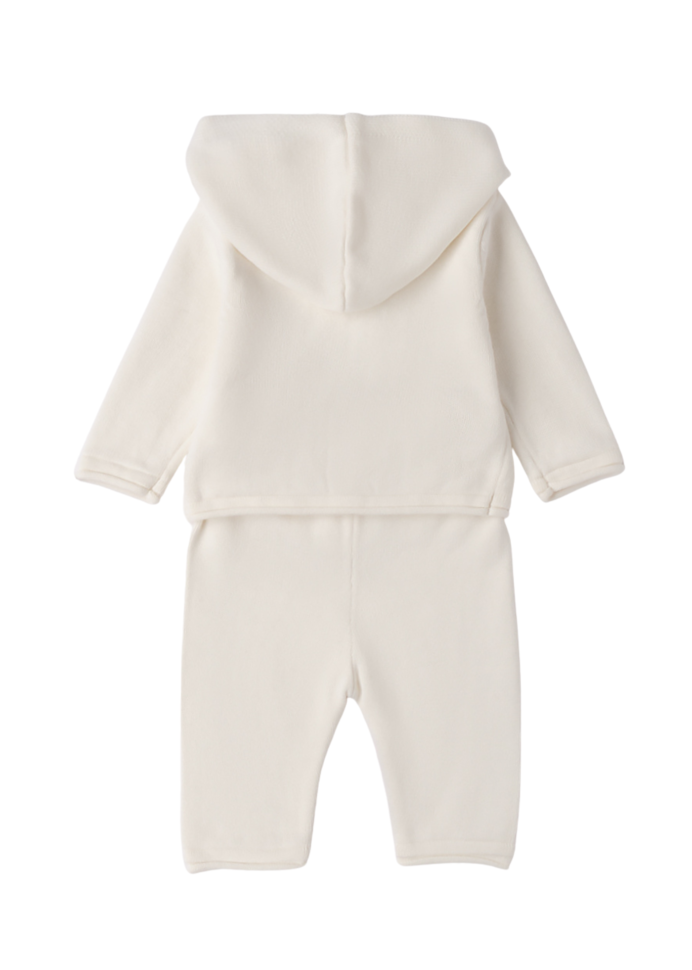 Set 2 Piese Tricotat Crem Hanorac si Pantaloni Lungi 3.F693/00 Minibanda