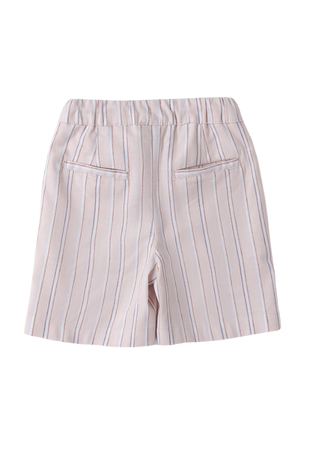 Pantaloni Scurti Bej cu Dungi si Snur in Talie 0.B151/00 Sarabanda