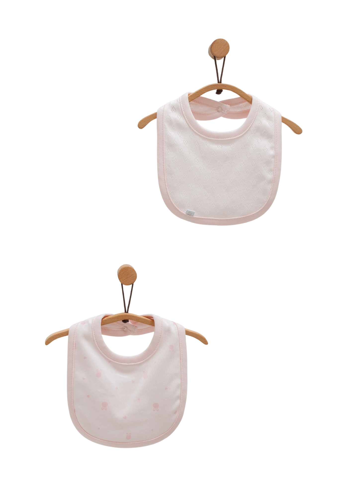Set 3 Bavete Bumbac Roz cu Iepure ONK1490 Mell Sweet Baby
