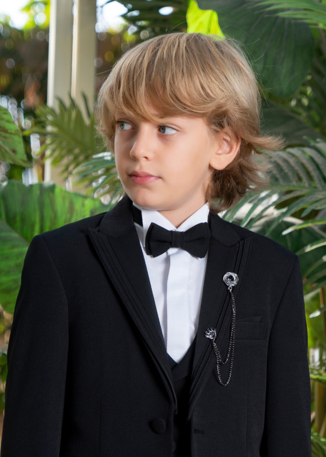 Costum Ceremonie 5 Piese Negru 20355 Little Gentleman