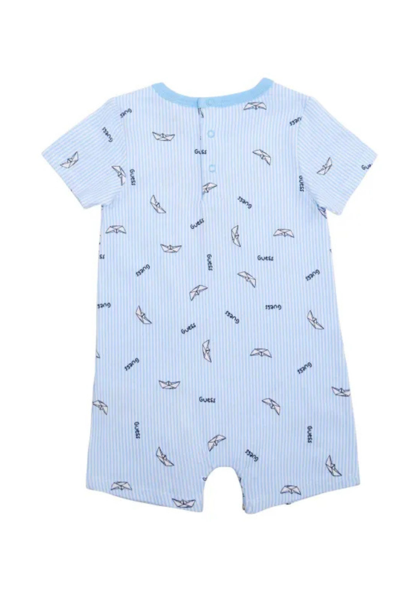 Salopeta Scurta Bleu cu Imprimeu Barcute Bleumarin P5GG00 K6YW1 PU74 Guess