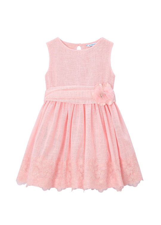 Rochie Somon Fara Maneca cu Dantela pe Spate 3914 Mayoral