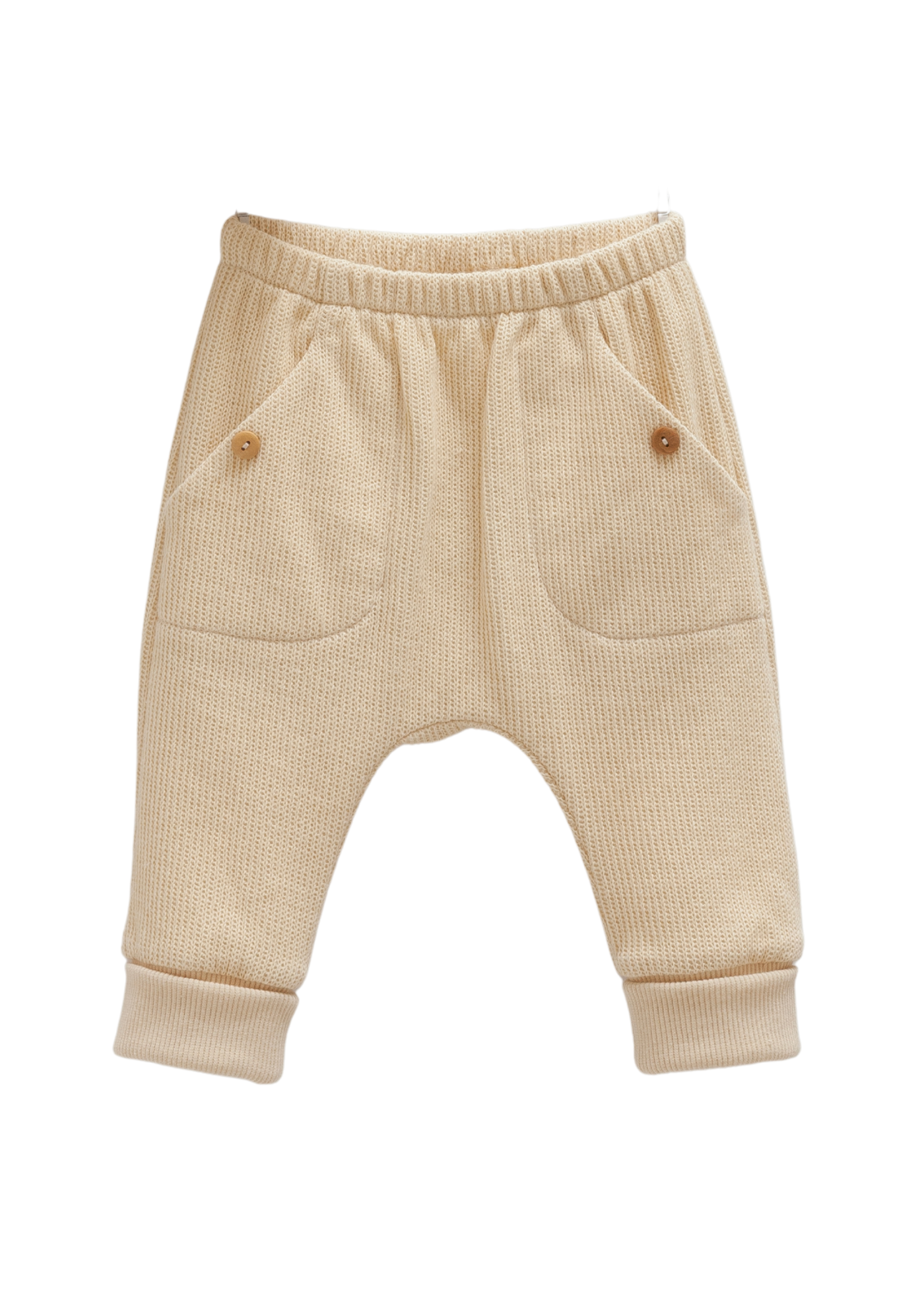 Set 3 Piese Bej Bluza si Pantaloni Lungi Bumbac si Vesta Matlasata cu Fermoar TKE2055 Mell Sweet Baby