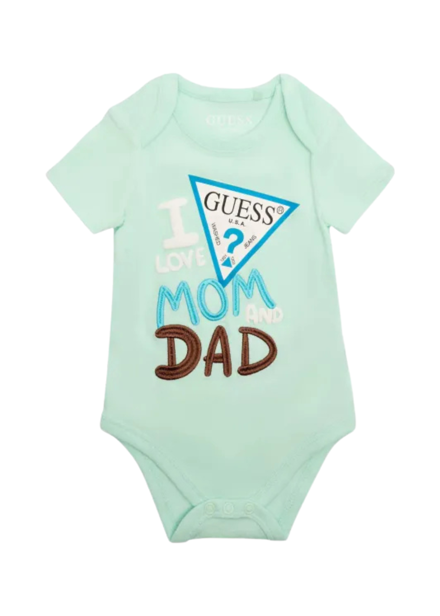 Set Body cu Maneca Scurta si Pantaloni Verde H5GW08 K6YW0 G7EK Guess
