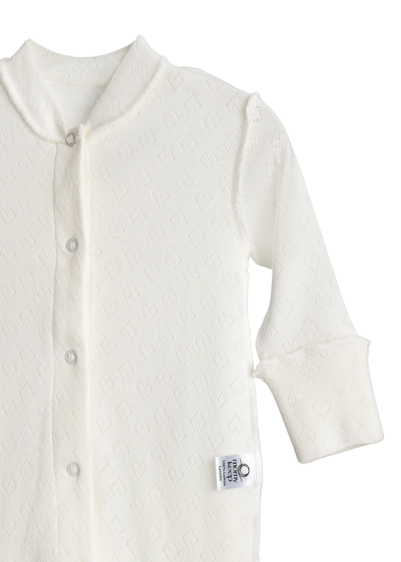 Salopeta Nou-Nascut Crem din Bumbac Impregnat cu Lanolina 1-3 luni MOM-65 Momykeep