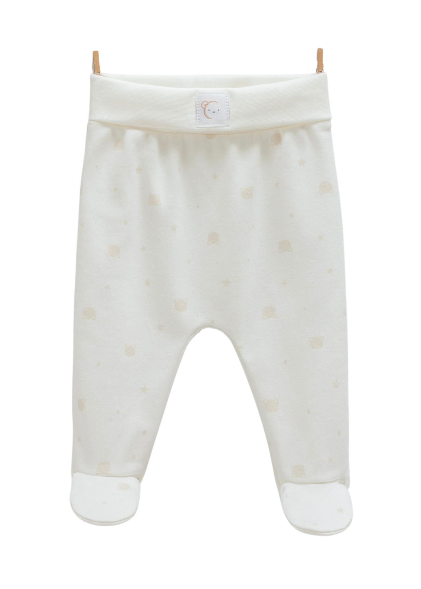 Set 2 Perechi de Pantaloni din Bumbac cu Picior Bleu cu Ursuleti APE1465 Mell Sweet Baby