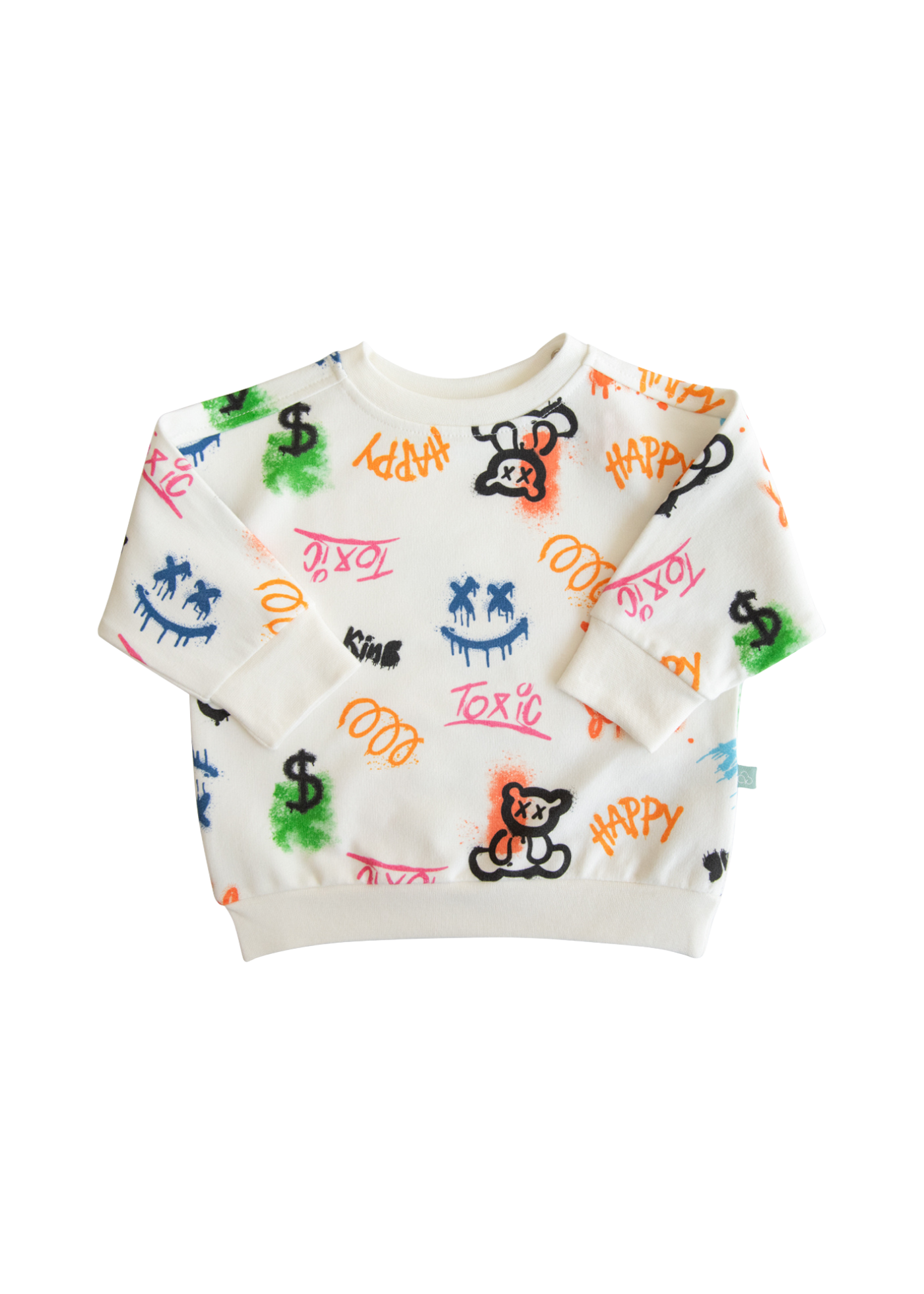 Trening 2 Piese Crem cu Desene Colorate Bumbac Organic S60437 Kitikate