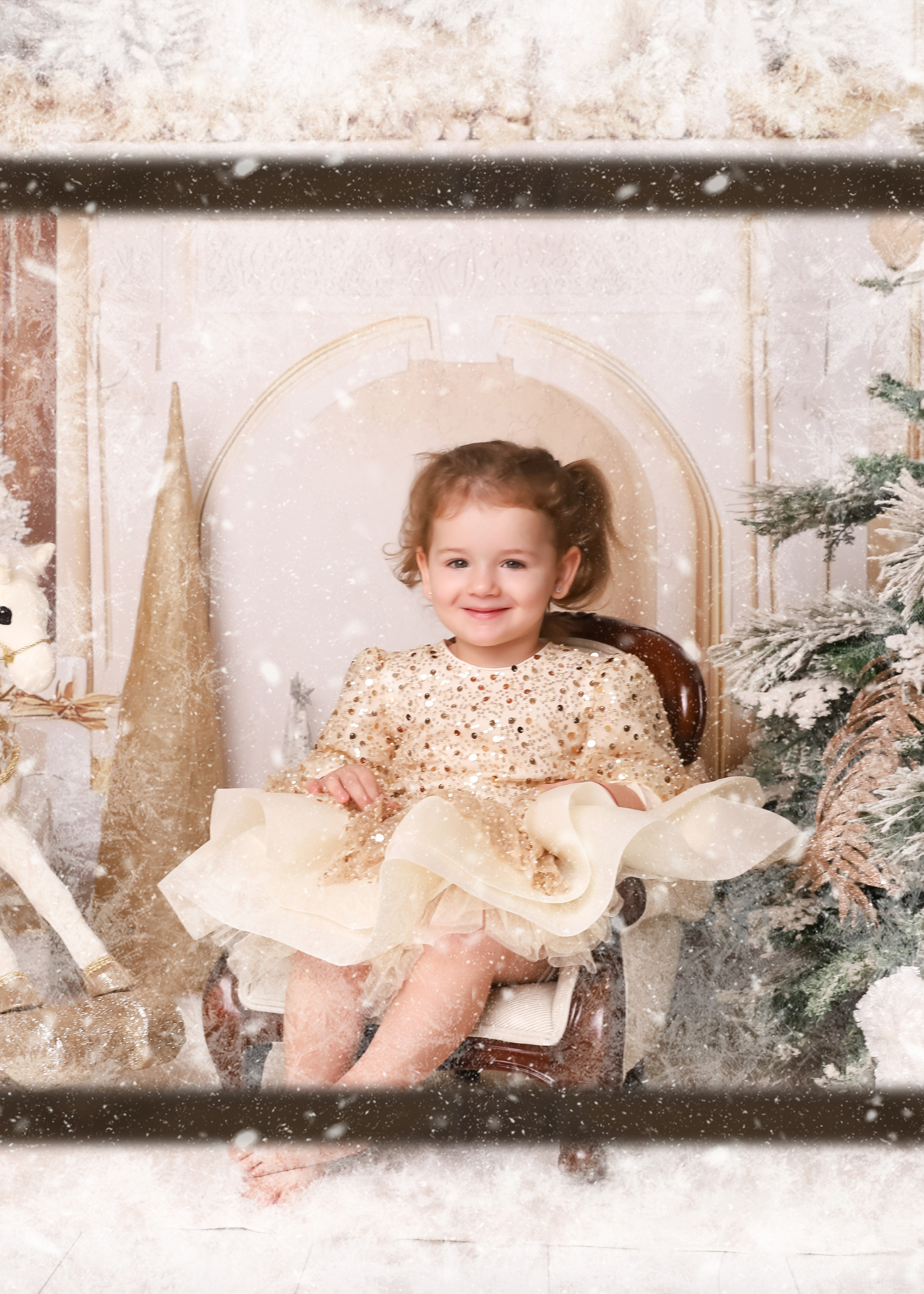 Lucia Tull Cappuccino Dress With Gold Sequins AnneBebe