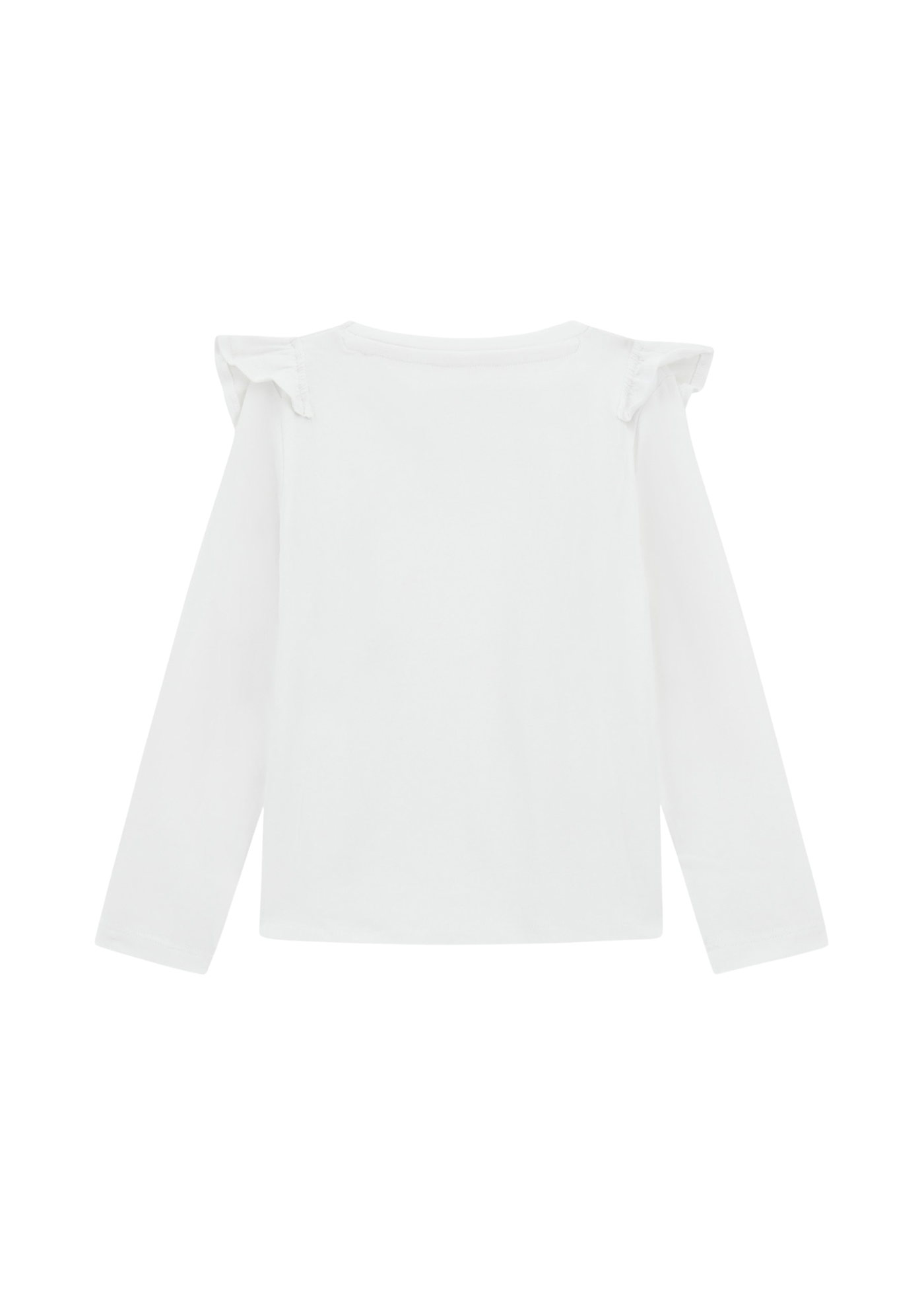 Bluza Alba cu Maneca Lunga cu Volane la Umeri K5YI25 K6YW4 G011 Guess