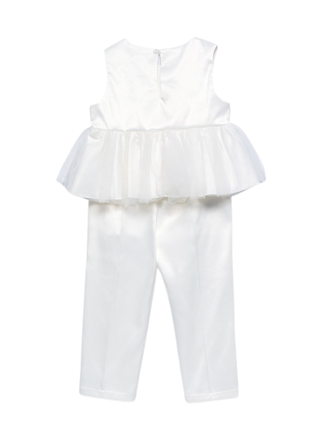 Set 2 Piese Saten Ivory Top si Pantaloni 5235 Abel & Lula