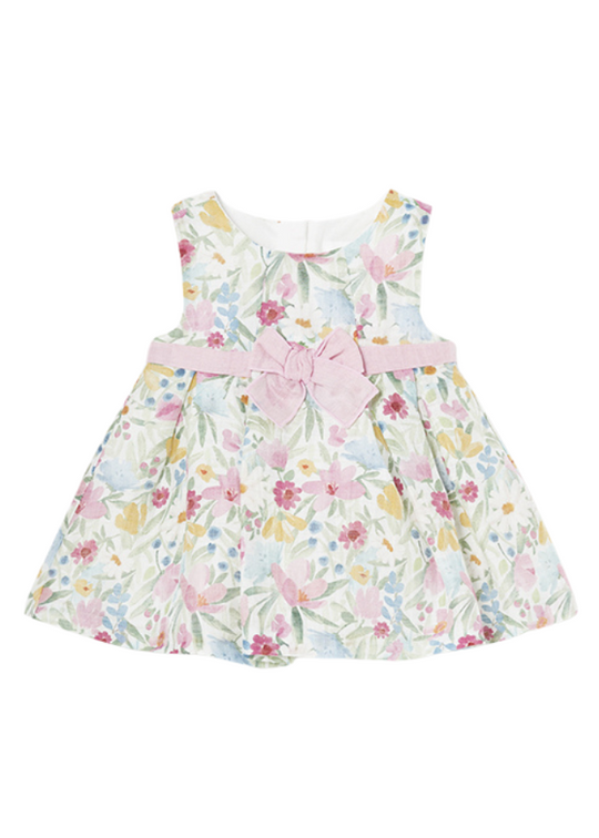 Rochie din In Verde cu Imprimeu Flori 1819 Mayoral