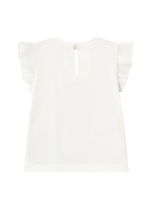 Tricou Fara Maneca Crem cu Roz 1042 Mayoral