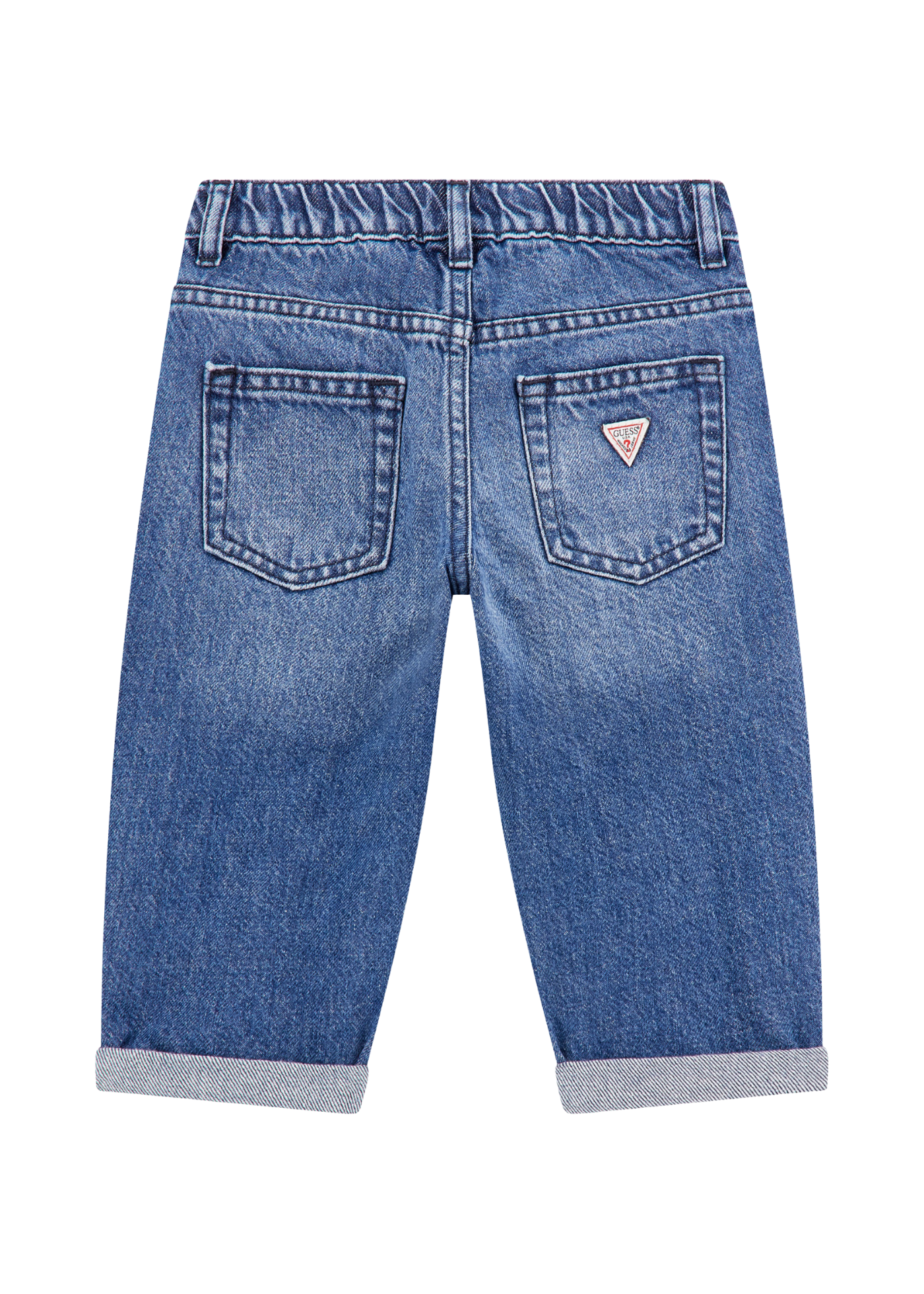 Blugi Lungi Albastru Deschis cu Design Litere N5BA04 D45E0 SDDE Guess