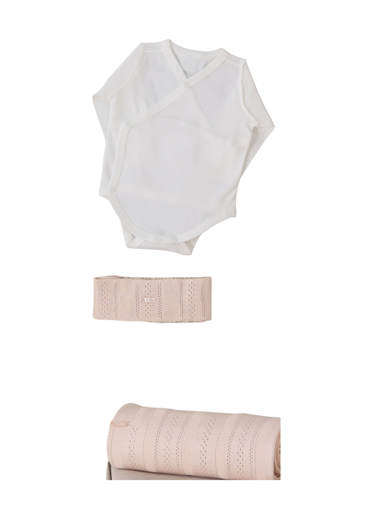 Set 9 Piese Maternitate Tricotat Bumbac Bej Bluza si Pantaloni 3113 Leo King