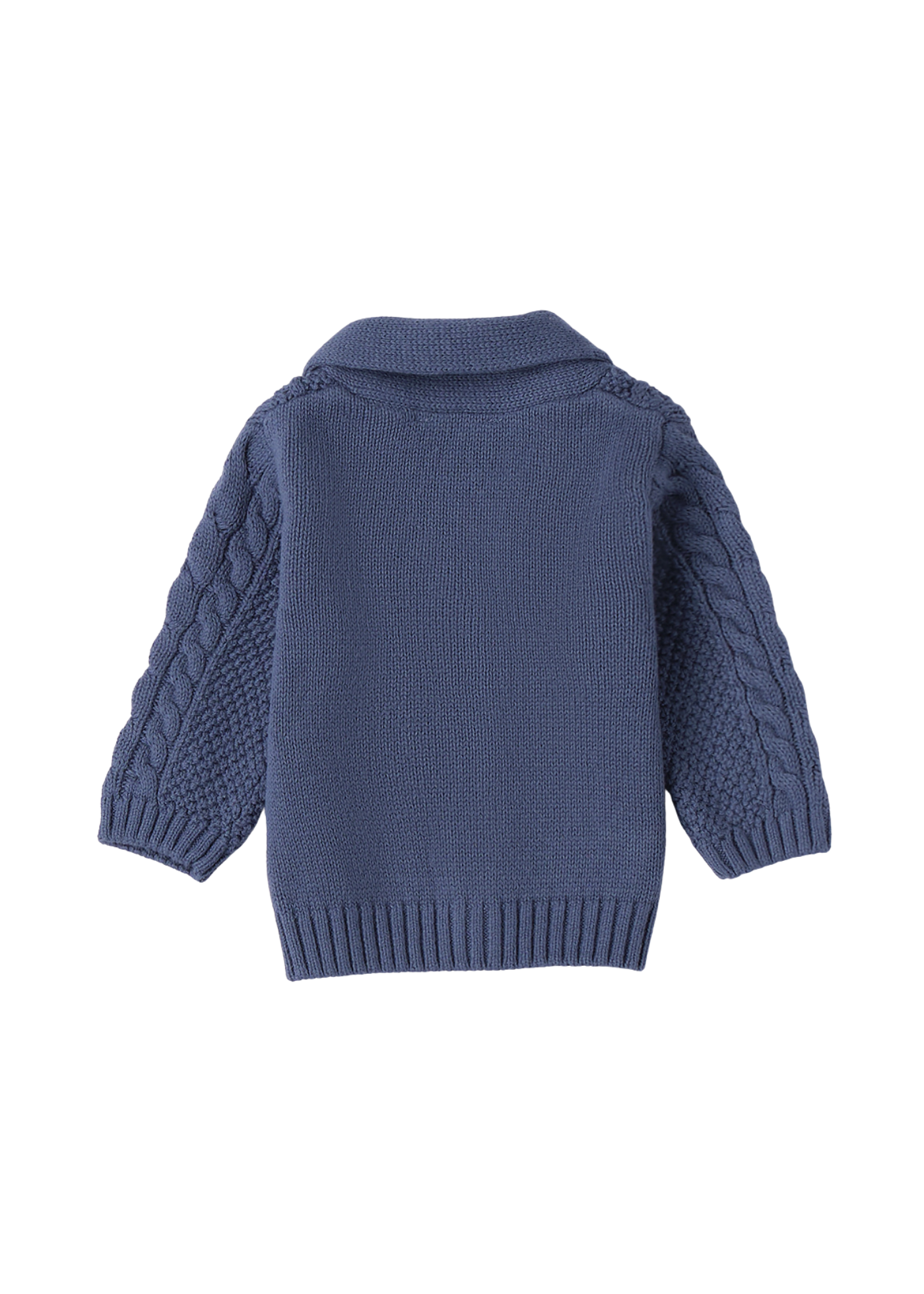 Cardigan Tricotat Albastru cu Rever 3.F657/00 Minibanda