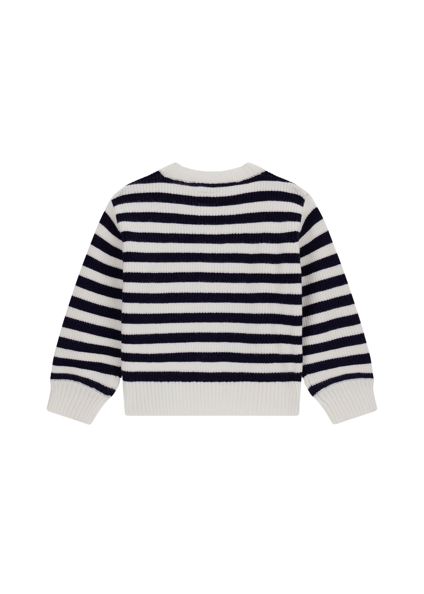 Cardigan Tricotat cu Dungi Alb si Bleumarin K5YR03 Z3FU0 S735 Guess