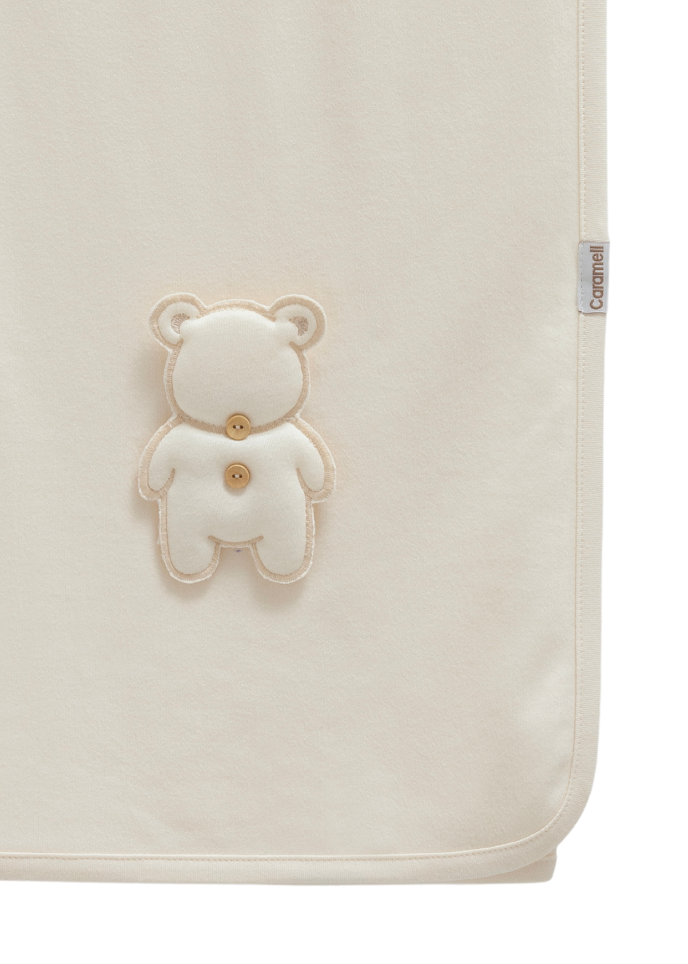 Pled Bumbac Bej cu Urs 80 x 90 cm BTE1472 Mell Sweet Baby