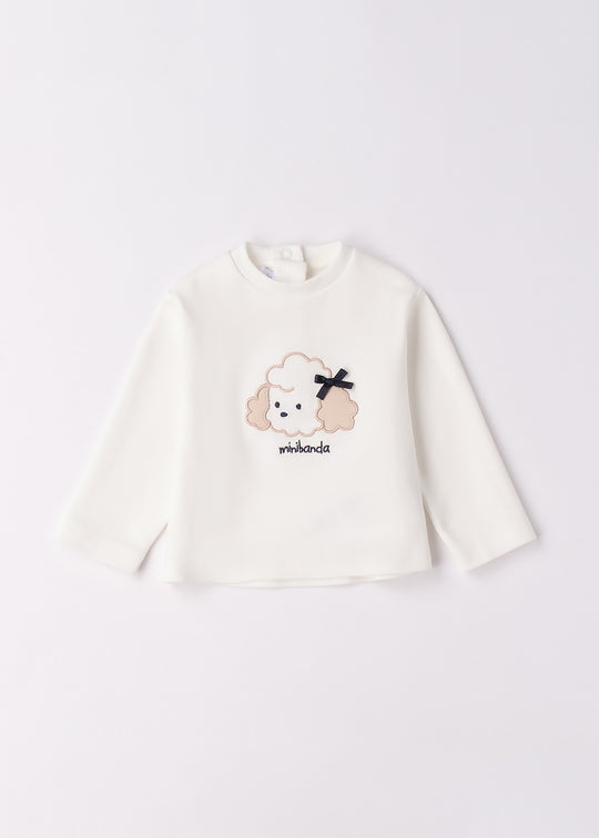 Bluza Fetite Maneca Lunga Crem Cu Oita 3.F715/00 Minibanda