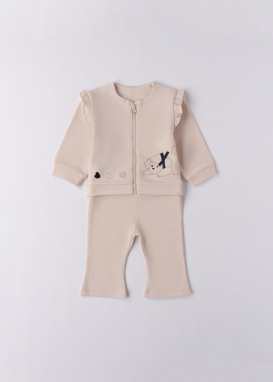 Trening Fetite 2 Piese Bej Cu Oita 3.F773/00 Minibanda