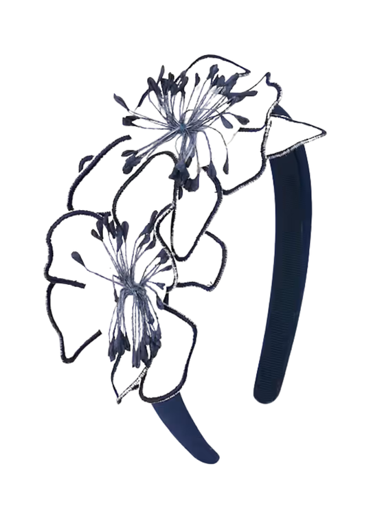 Bentita Bleumarin cu Flori Crem 10199 Mayoral