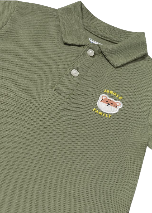 Tricou Polo Verde cu Tigru 1108 Mayoral