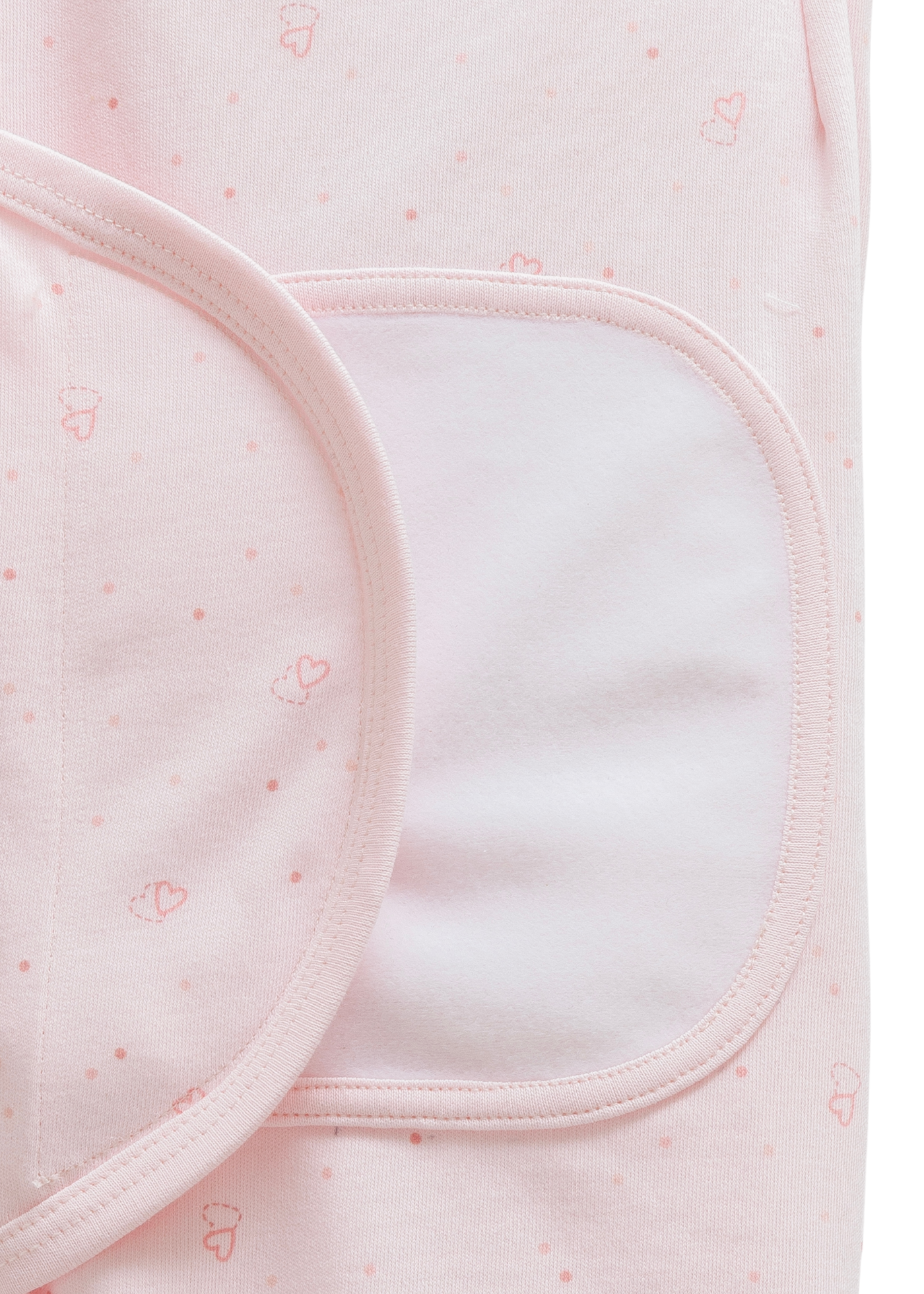 Sistem de Infasare din Bumbac Roz cu Inimi KNK2214 Mell Sweet Baby