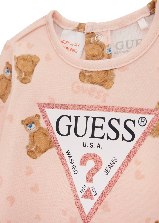 Salopeta Lunga Roz cu Imprimeu Ursi S5RG00 KA6W4 PH06 Guess