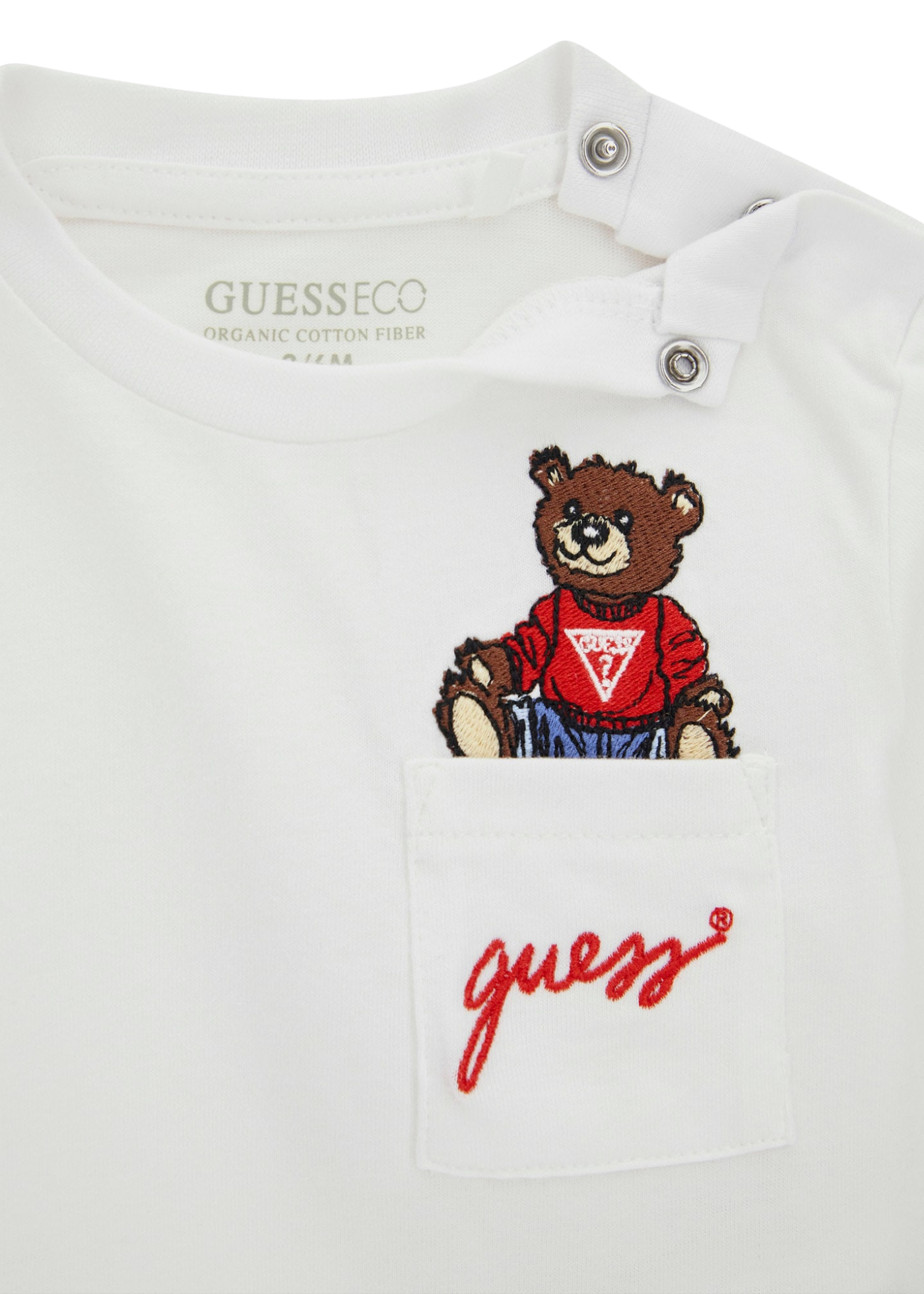 Bluza Alba cu Maneca Lunga cu Urs pe Piept I4BI00 I3Z14 G011 Guess