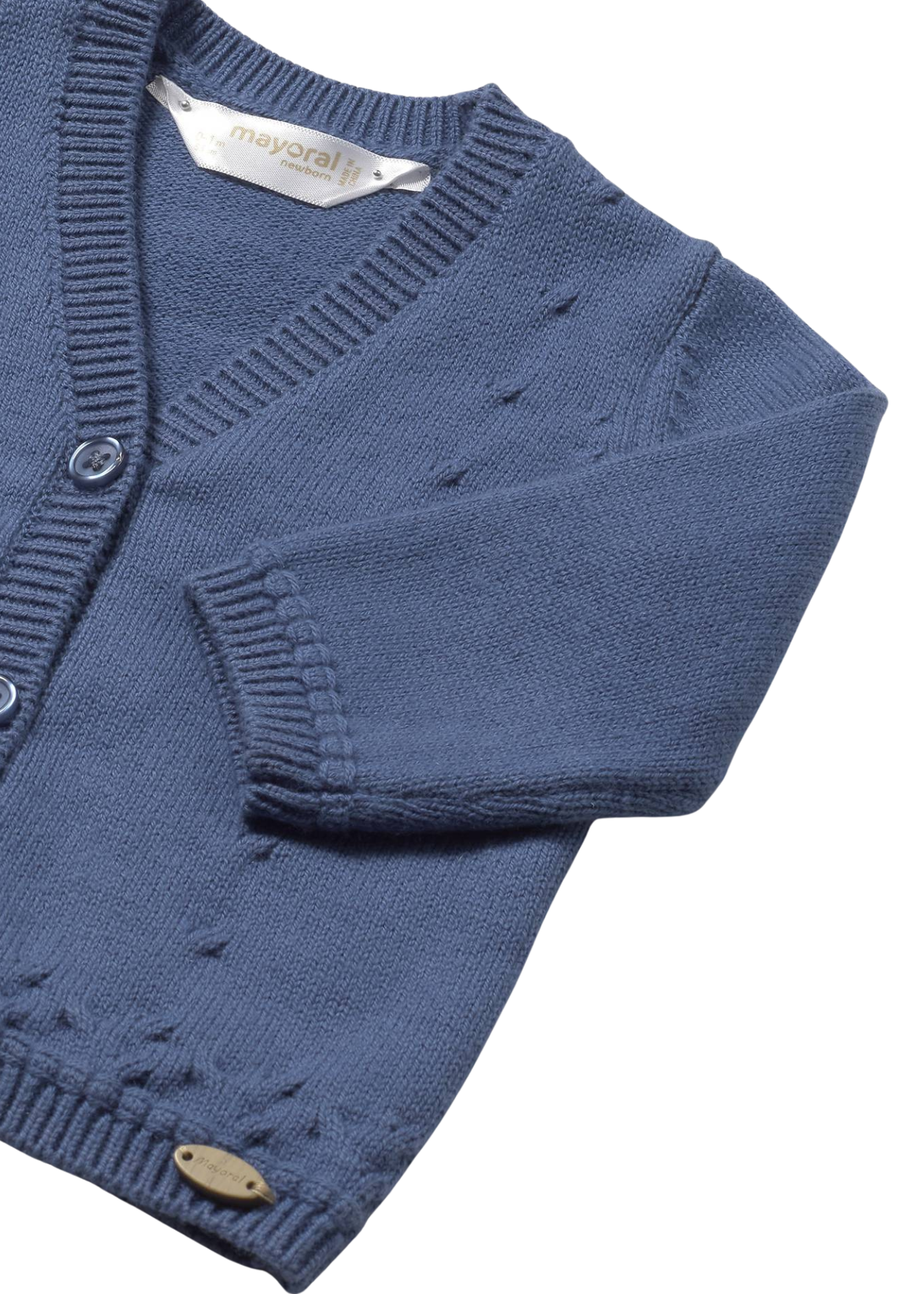 Cardigan Tricotat Albastru cu Nasturi Inchidere in V 2338 Mayoral