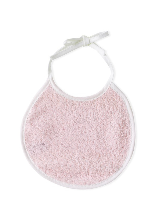Prosop cu Capison 100x100 cm si Bavetica Alb-Roz cu Ursulet pe Semiluns 01248-12 Interbaby