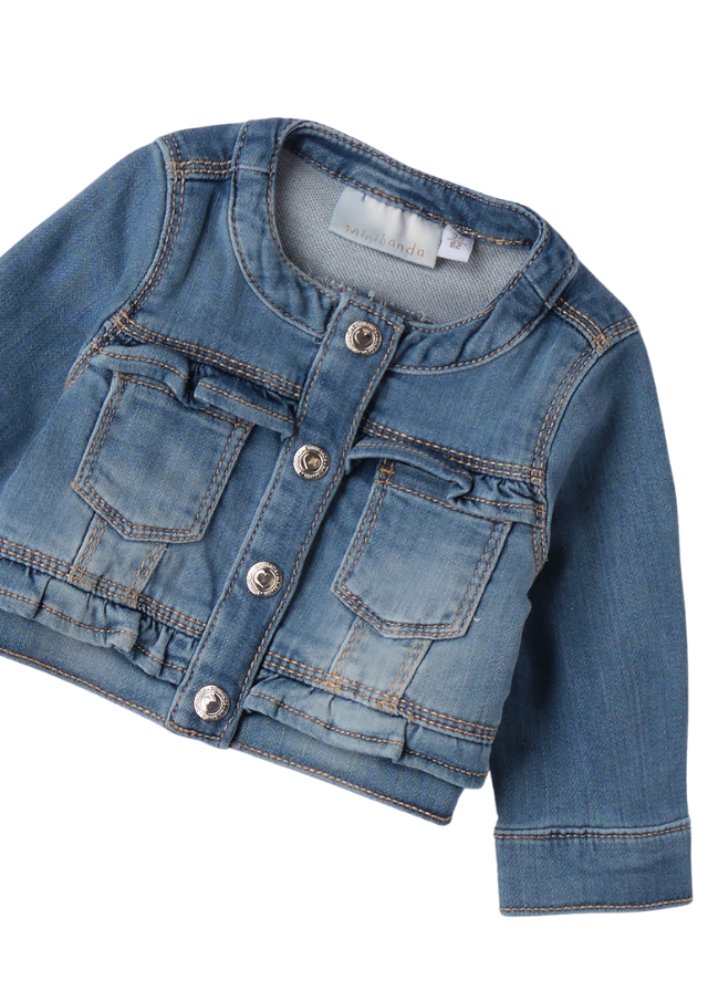 Geaca Denim Albastru Mediu cu Capse 3.B756/00 col 7400 Minibanda