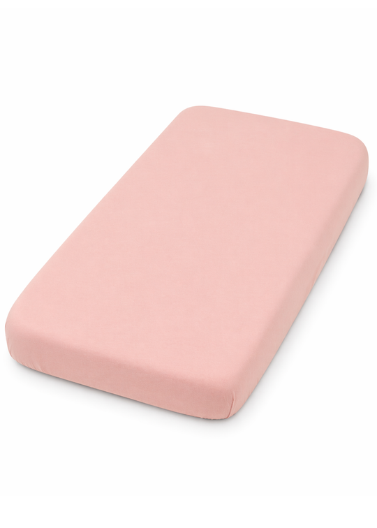 Medium Pink Organic Cotton Fitted Sheet 60 x 120 cm S09053 Kitikate