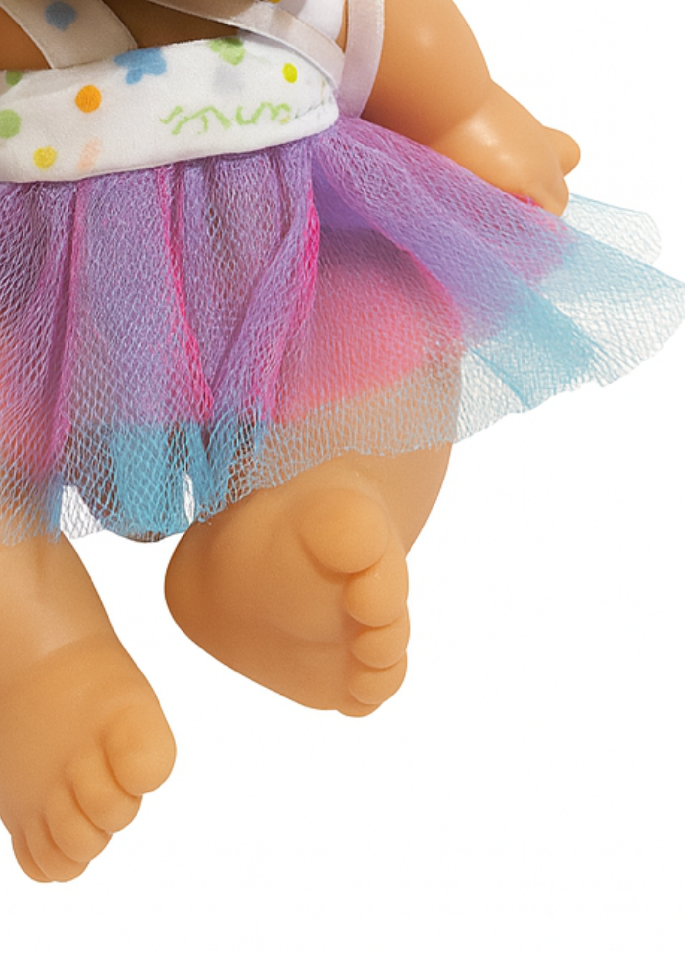 Papusa Parfumata Blonda Happy Birthday cu Rochita in Bretele Tull Turqoise Mov - 21 cm - 0497 - Nines