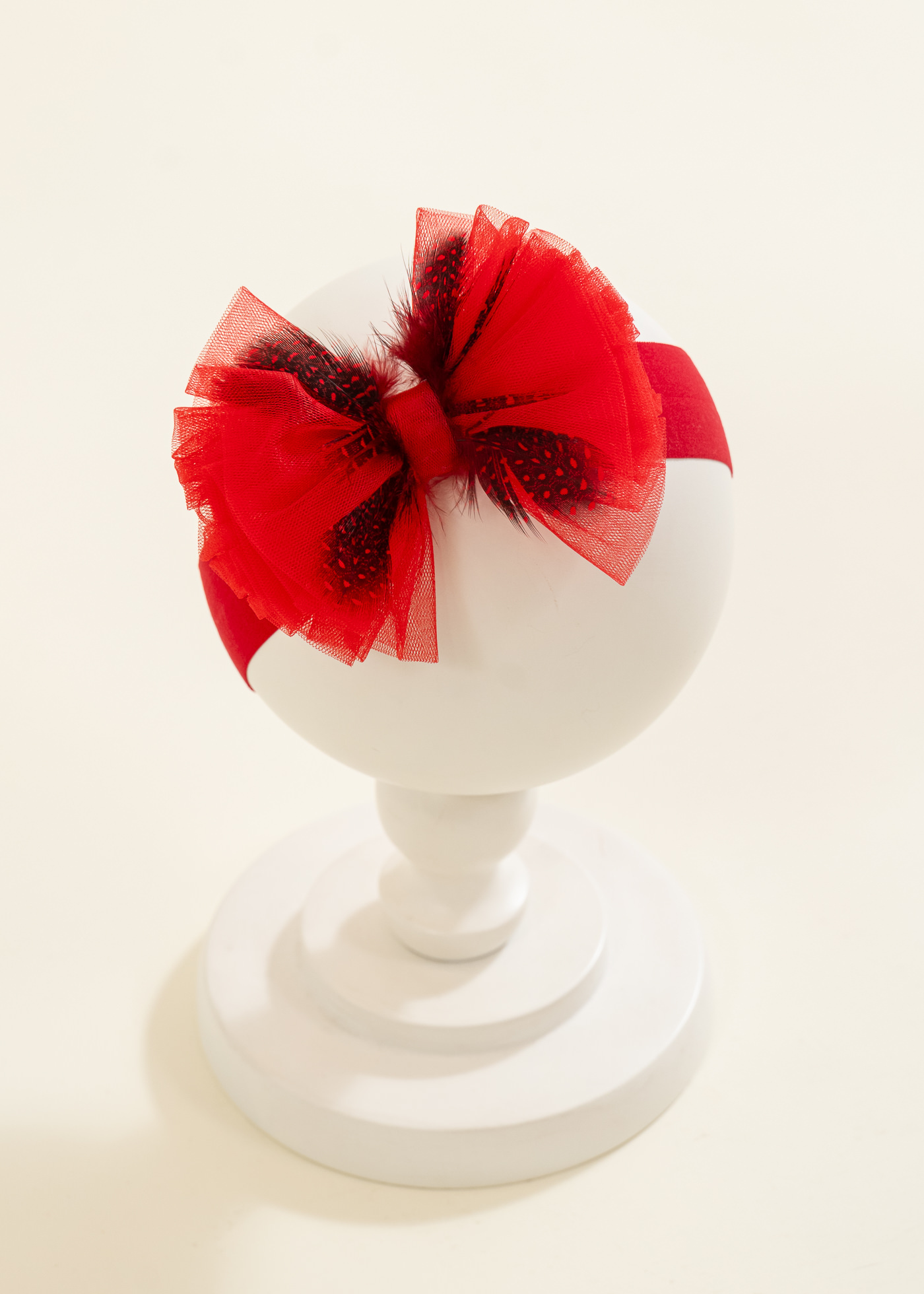 Bentita Funda Tull Rosu Cu Pene AnneBebe