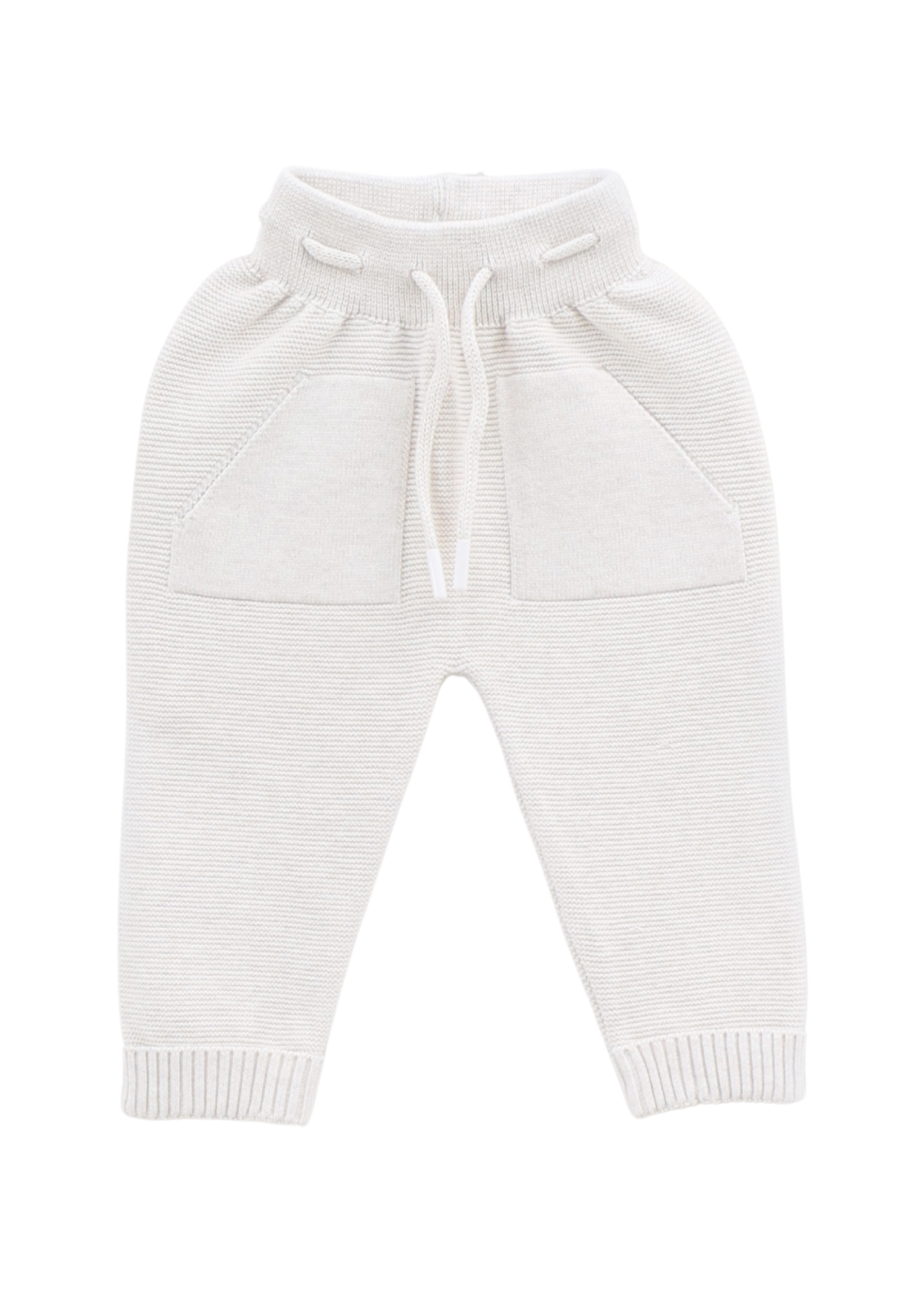 Set 3 Piese Hanorac si Pantaloni Tricotati Gri si Bluza cu Guler Alba 8006 Leo King