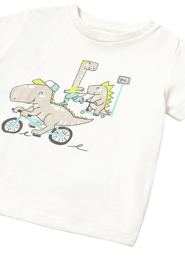 Tricou Crem cu Dinozauri 1062 Mayoral