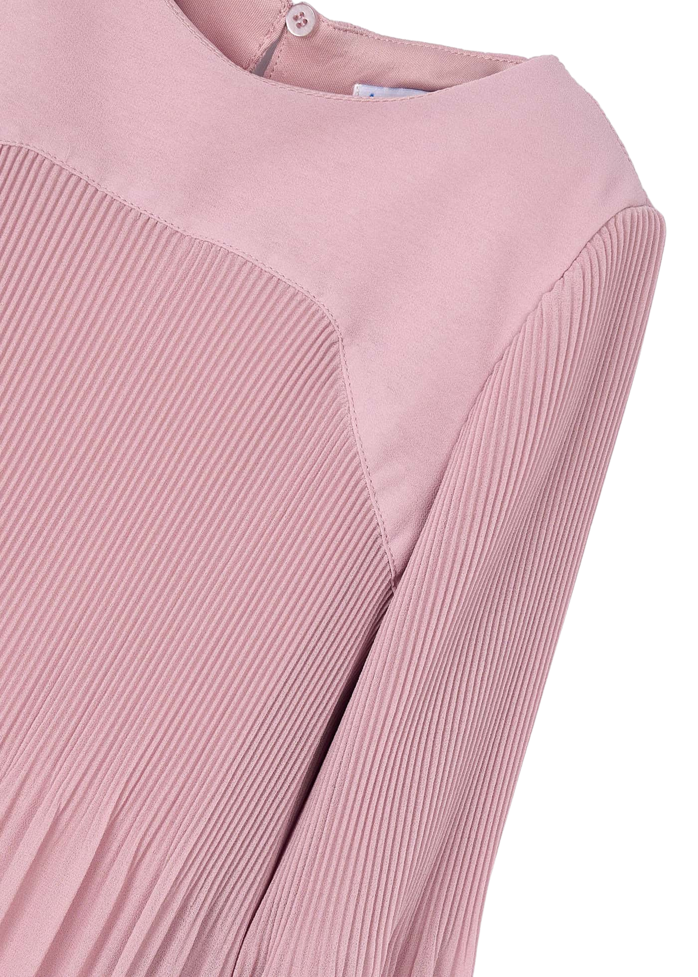 Rochie Roz Pudra cu Maneca Lunga si Pliseuri 4922 Mayoral