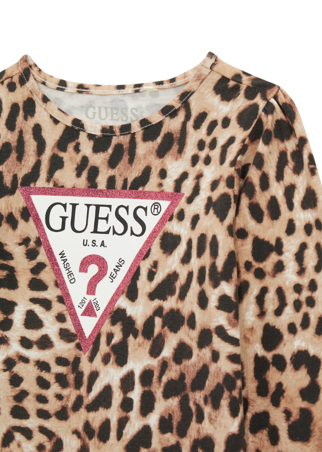 Bluza cu Maneca Lunga Imprimeu Leopard K4BI10 J1313 P340 Guess