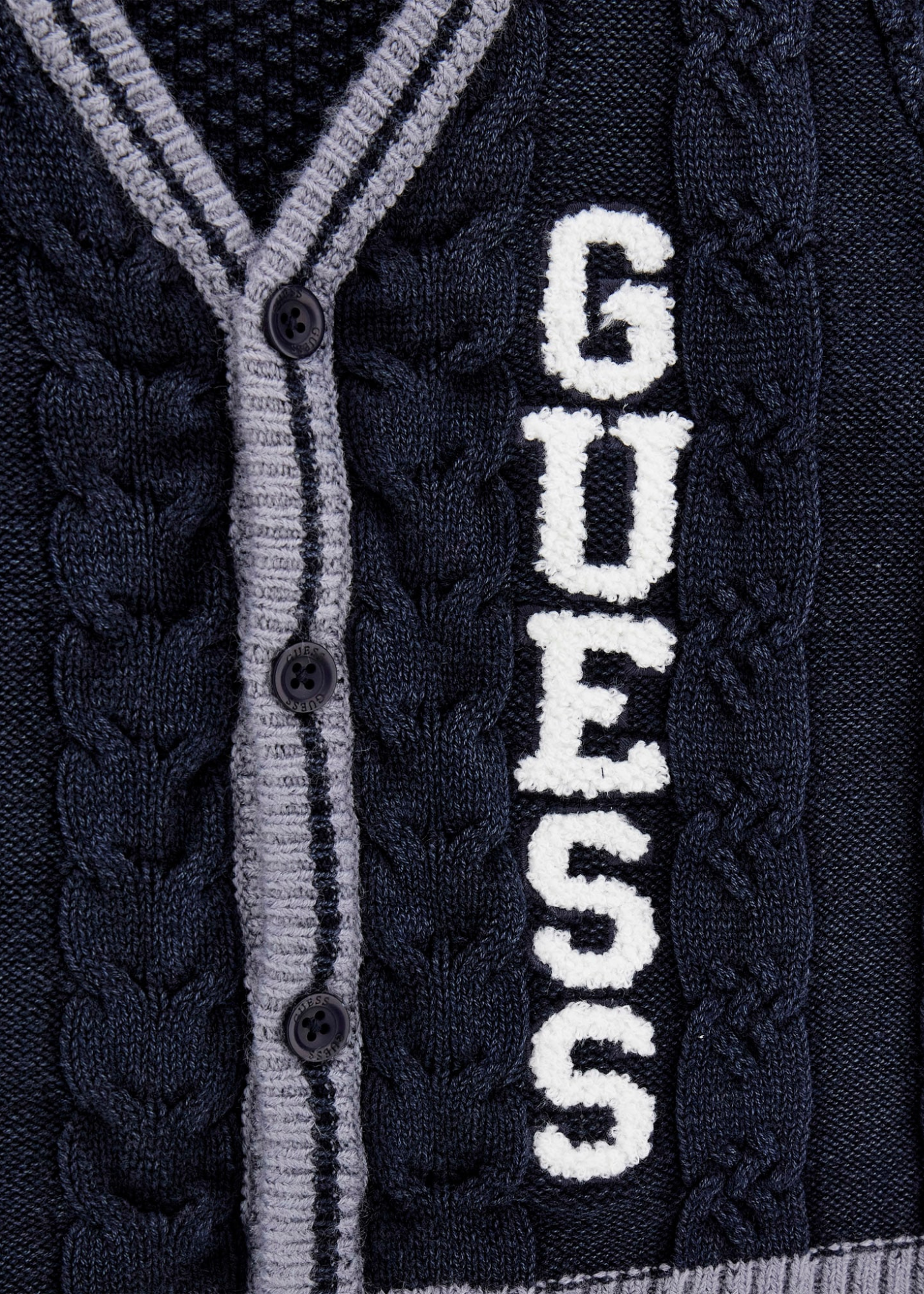 Cardigan Bleumarin cu Nasturi N5YR04 Z3FE0 G7V2 Guess