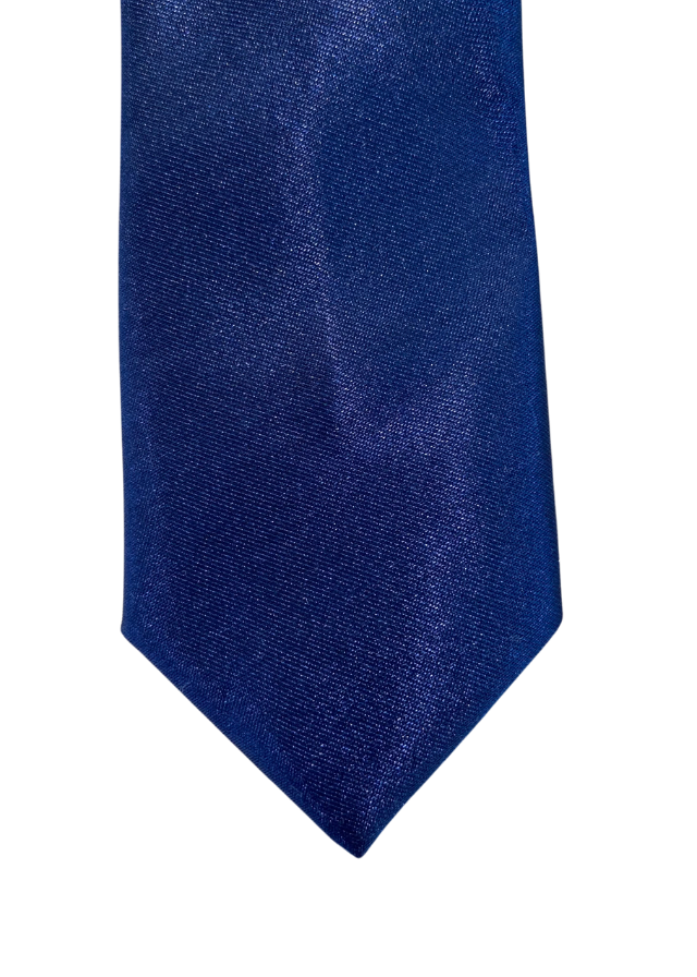 Блакитна атласна краватка з гумкою LaKids