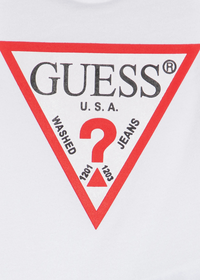 Body Alb cu Maneca Lunga cu Logo Rosu H5RW00 K6YW1 G011  Guess