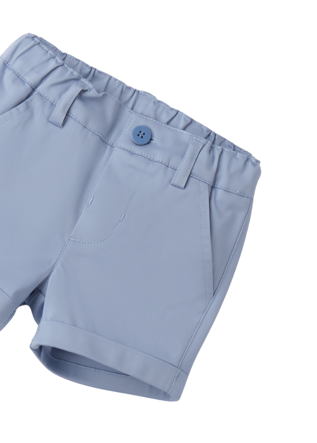 Pantaloni Scurti Bleu din Bumbac Satinat 3.B617/00 Minibanda